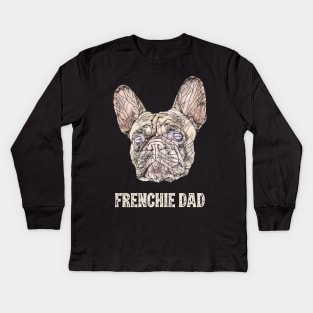 Frenchie Dad Kids Long Sleeve T-Shirt